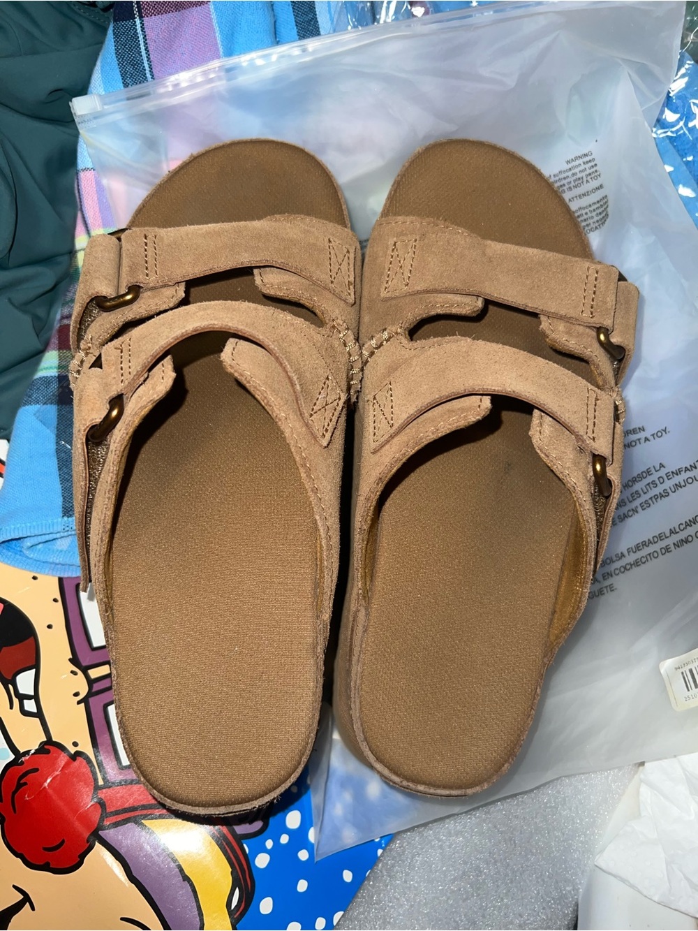 UGG Women's Goldenstar Hi Slide Sandals in the chestnut suede
